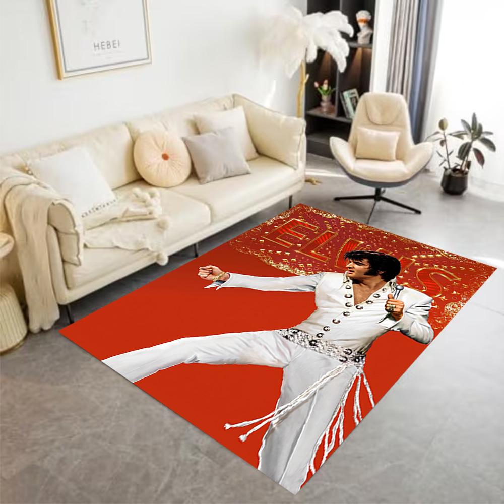 Elvis Presley Performance Carpet Suitable for Hallway Living Rooms Outdoor Foyer Anti-slip Rug Anime Office Decor Perfect Gift for Women/Men