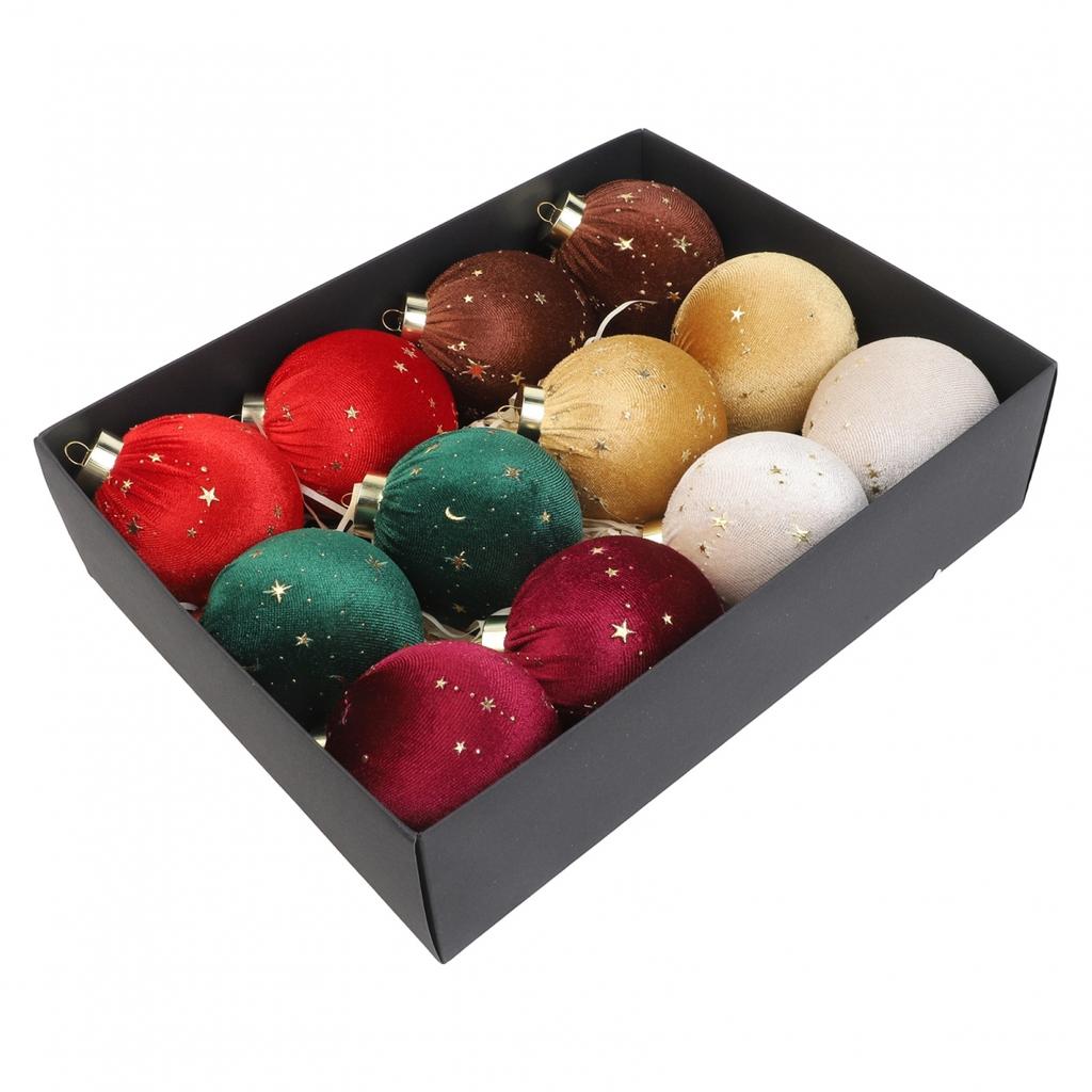 Complete Ornament Set Christmas Ornaments Velvet Decorations