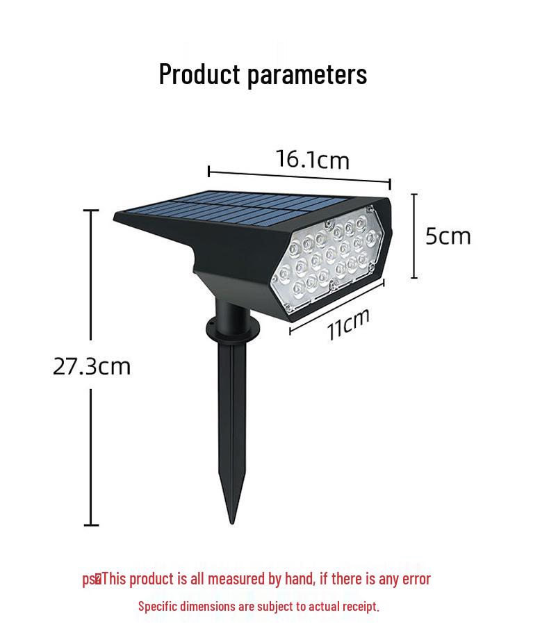 Solar LED Garden Spotlight for Outdoor Courtyards and Villas