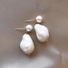Einfache unregelmäßige Imitation Barockperlen Ohrringe für Damen Mode Individualität Tägliches Accessoire Party Geburtstagsgeschenke