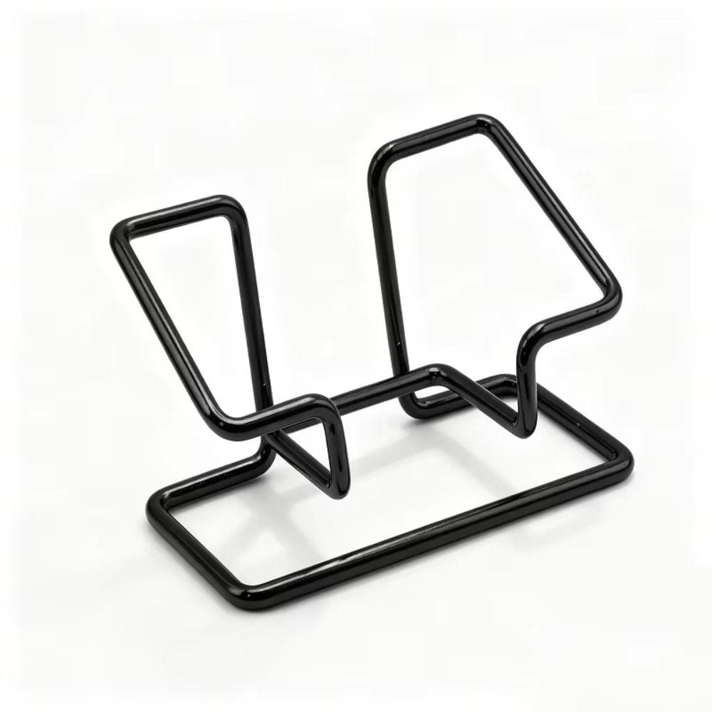 Iron Business Card Holder Tabletop Metal Name Card Rack Portable Card Organizer  Hotel Reception