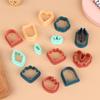 18/21/24 Stück Polymer Clay Ohrring-Ausstecher Geometrie-Form Backform Handgefertigter DIY Schmuckherstellung Kuchen Kekse Ausstecher Kunststoff