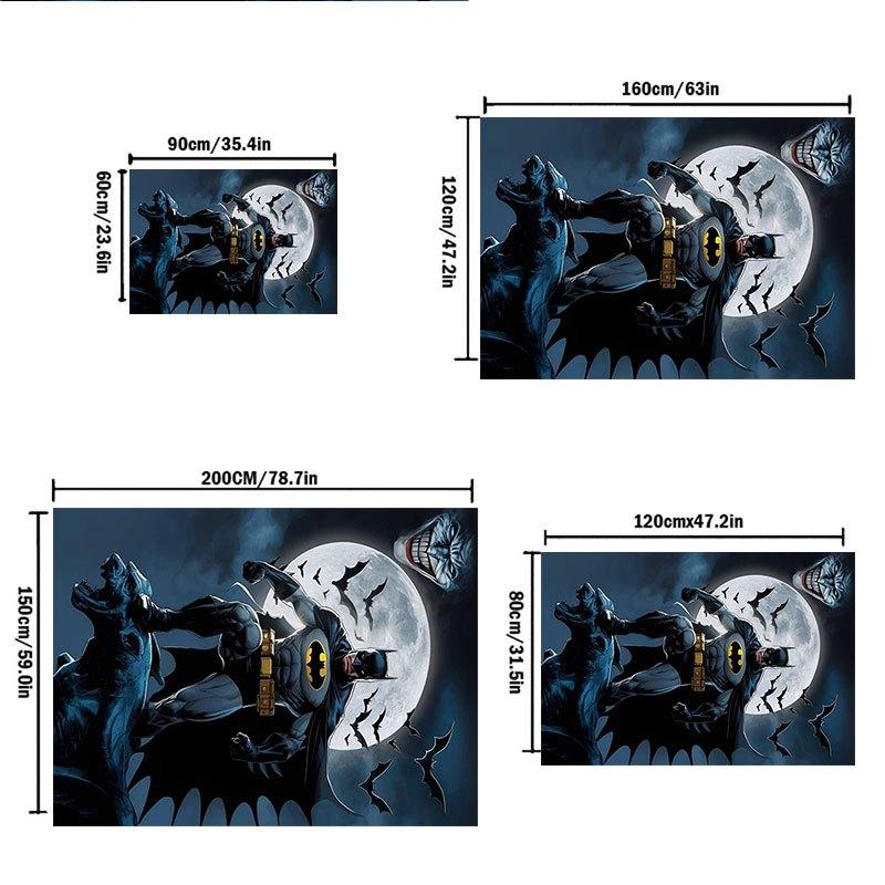Batman Poster with Full Moon and Bats Wall DecorOffice Mat Home Decor Gift For Halloween & Christmas LD132