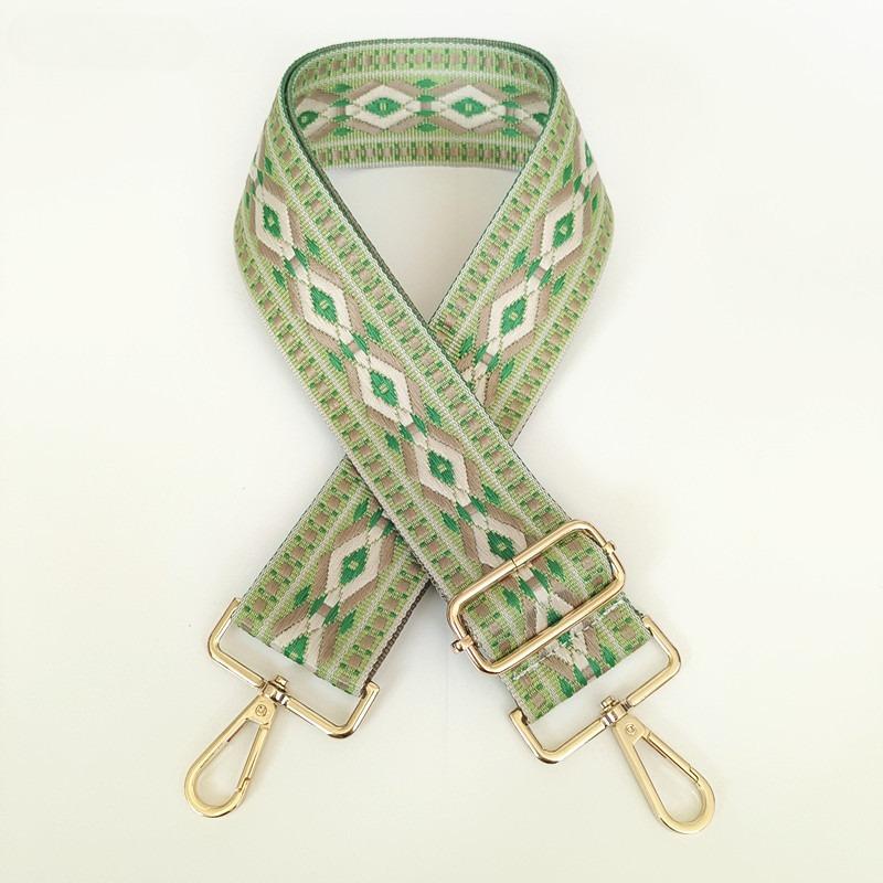 Ethnic Style Pattern Shoulder Strap Women's Backpack Accessories Multi-color Women's Bag Webbing Adjustable Widening Metal Hook