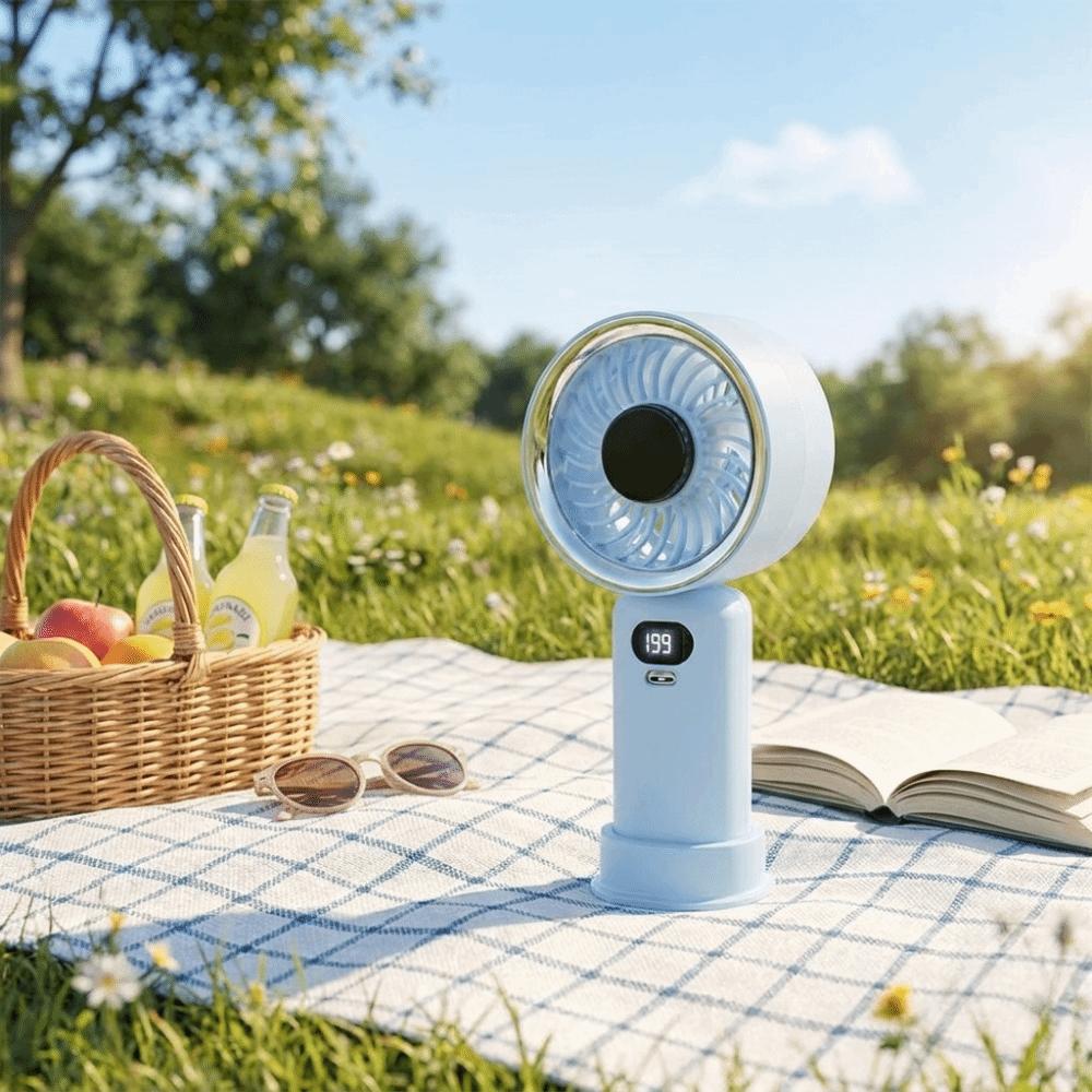 USB Rechargeable Mini Fan High Wind Speed Portable Fan Strong Soft Wind Personal Fan Desktop Use