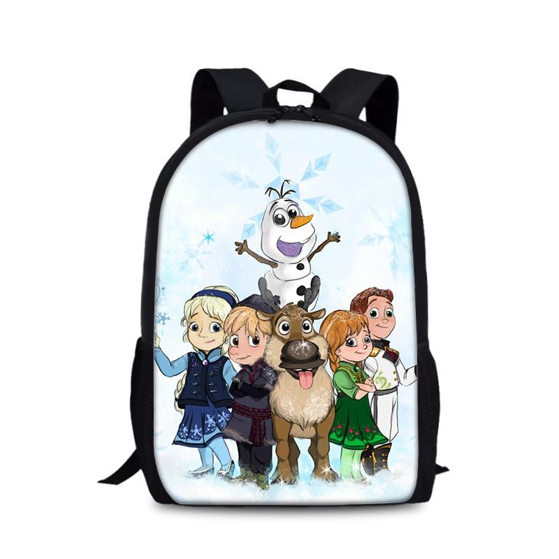 Frozen Childrens Cartoon Backpack With Lightweight Nylon Material For School And Daily Use