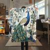 Peacock 2  Print Flannel Blanket, High Quality Comfortable for All Seasons, Home Decor, Warmth and Comfort