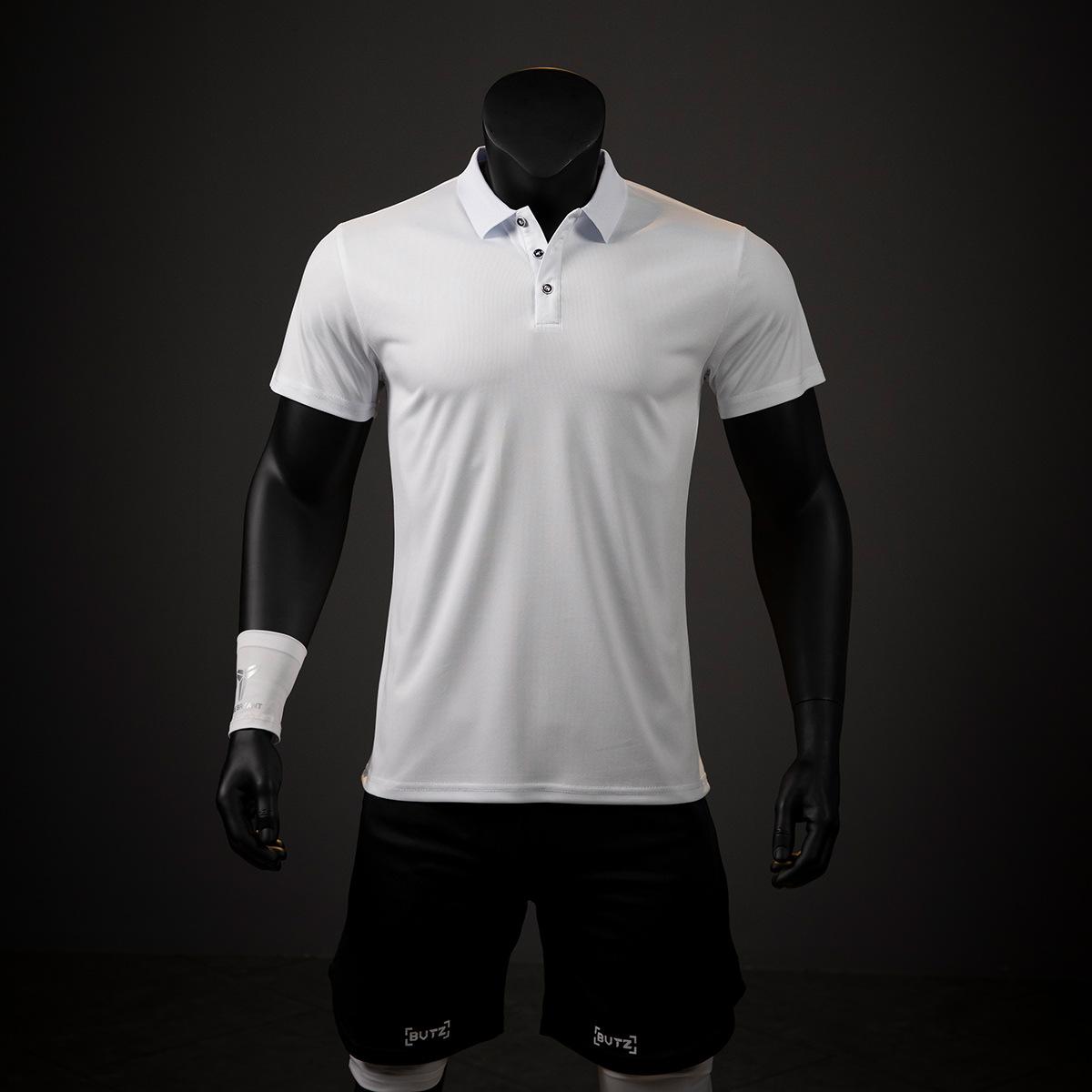 Men S Quick Dry Short Sleeve Polo Shirt Custom Work Uniform S белый