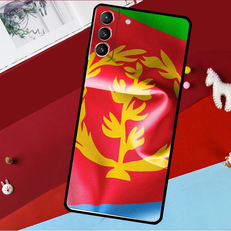 Eritrea Flag Funda For Samsung Galaxy S25 S24 S21 S22 S20 Ultra S9 S10 Plus S23 FE S24 FE Phone Case