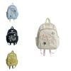 Cute Star Embroidered Backpack For Kids Unisex Design Fresh Style With Breathable Fabric