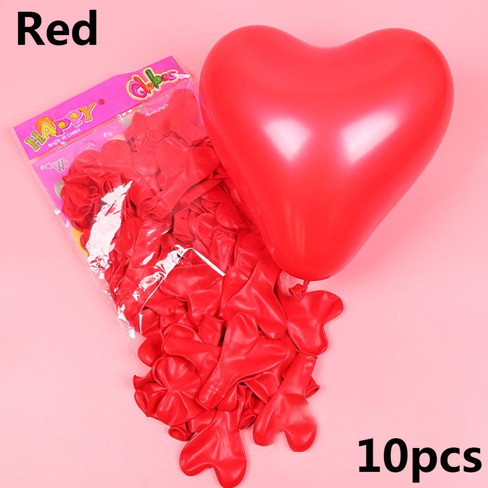 10/20pcs Romantic Thickening  Pearl Inflatable Toys Heart Shaped Latex Balloons Wedding Decor