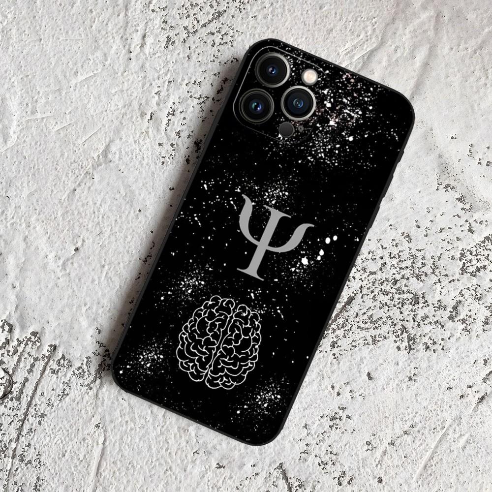 Psychologe Beruf Psychologie Handyhülle für iPhone 15 14 13 12 11 Pro Max Xr X Xs Mini 8 Plus SE 2022 Schwarz Weiches Silikon