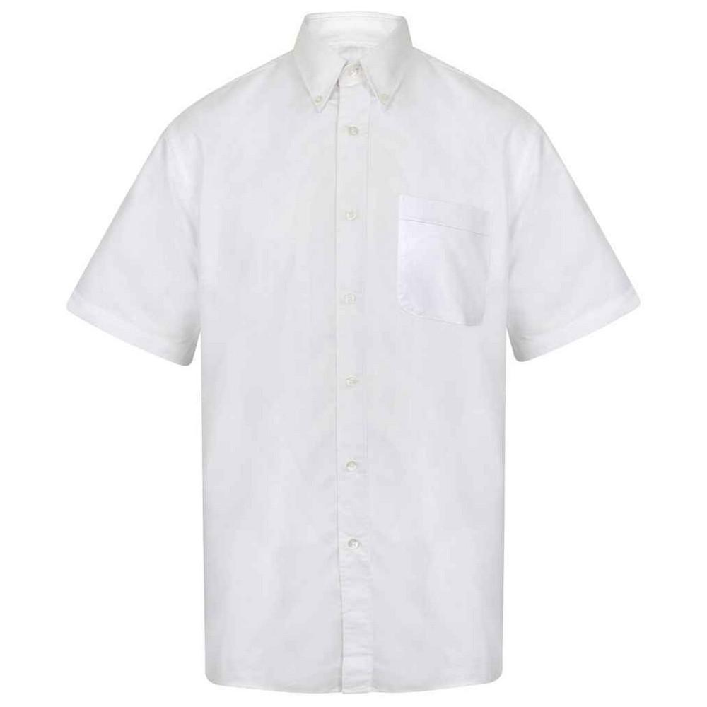 Henbury Mens Oxford Classic Short-Sleeved Shirt