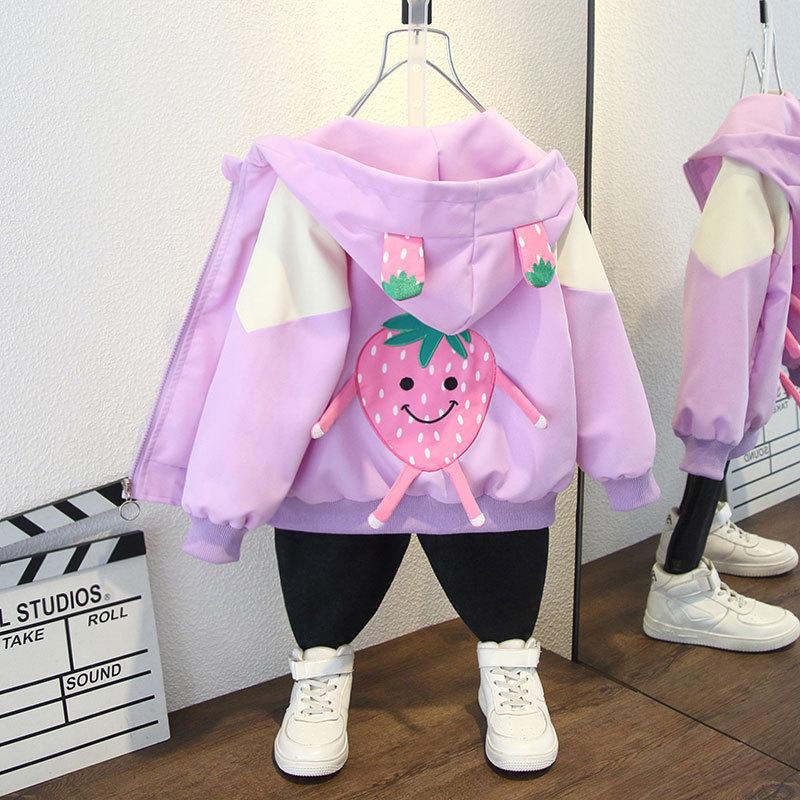 Loose Casual Hooded Rushing Coat Boys and Girls Jacket Spring Ball Thin Section of The Middle and Large Children Jacket Children's Outside