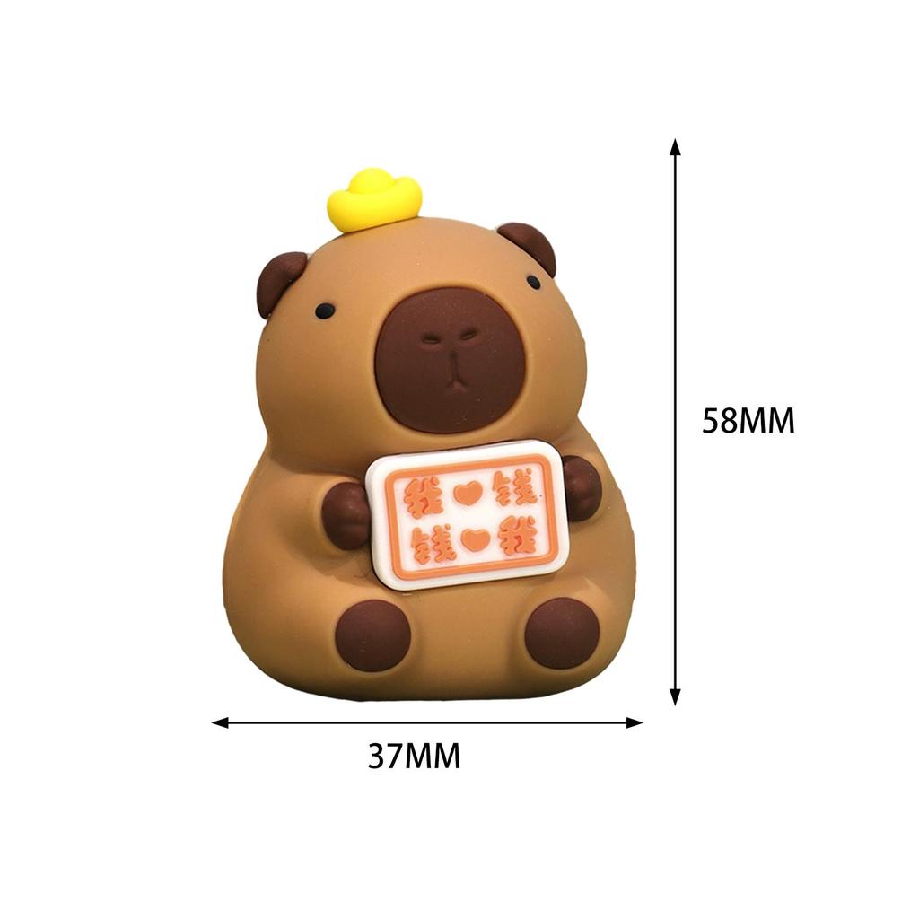Capybara Statue Cute Crafts Centerpiece Car Dashboard Decoration Animal Figurine Decor for Home Bedroom Auto Office Festival