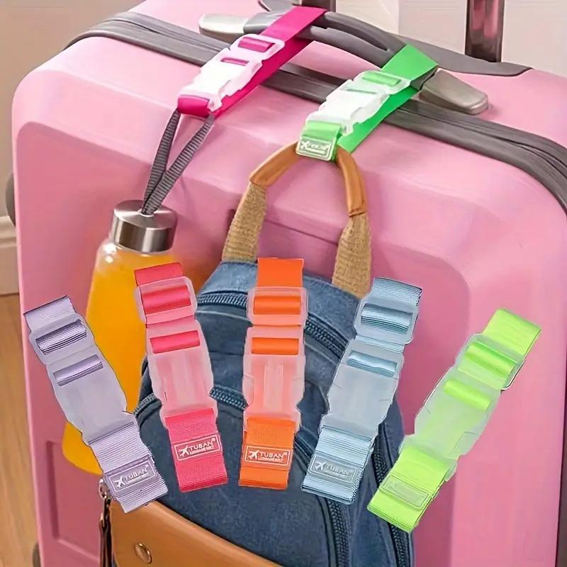 2Pcs Travel Luggage Carrying Clip Straps Por Preventing Luggages Shifting Suitcase Holdalls Straps For Business Trip Backpack