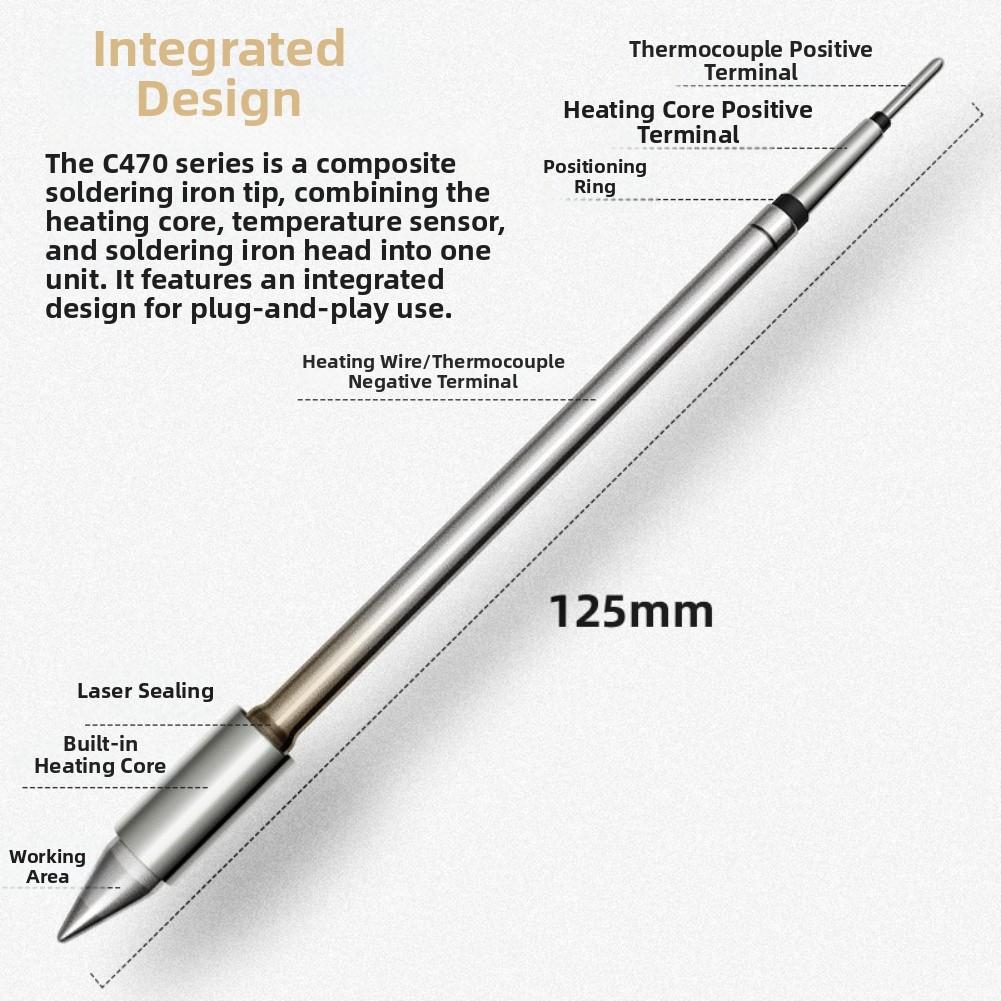 C470 Soldering Tip 45 Shapes Fast Heating Purple Copper Core For JBC C470 Soldering Station IC Chip Desoldering Tool Accessories