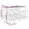 VidaXL Garden Bar Set 9 Pcs Solid Pine Wood, Bar Set, Furniture Set, Outdoor Bar Set, 3154765