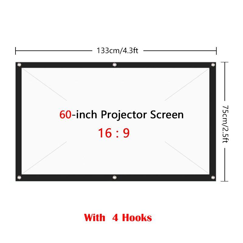 Premium Portable Foldable Projector Screen With Versatile 169 Aspect Ratio Design