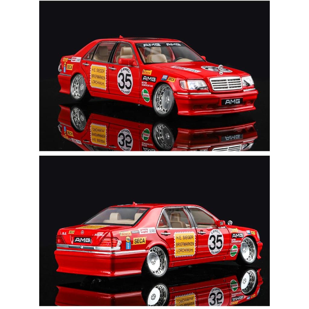 1/24 Benz SW140 320SEL Modified Version Super Racing Car Alloy Metal Diecast Model Car Collecting Hobbies Ornaments