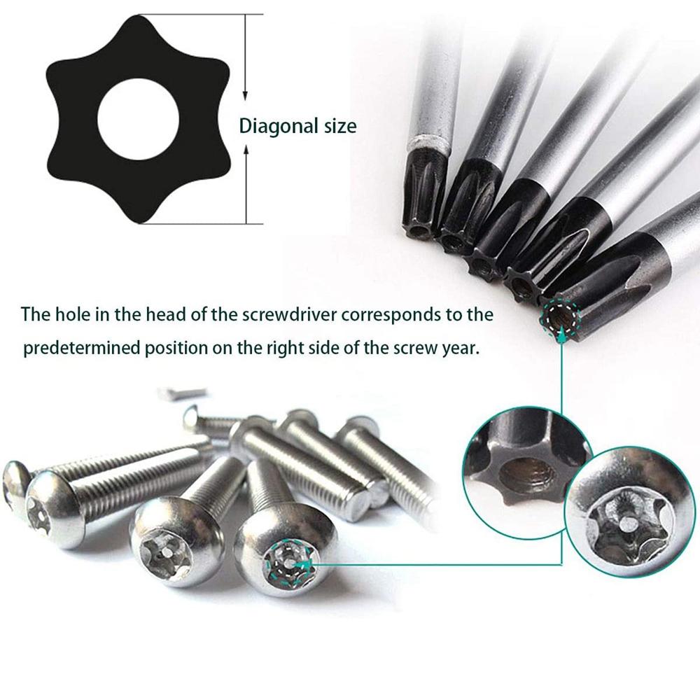 Handwerkzeuge Torx Schraubendreher T8 T9 T10 Schraubendreher Reparaturwerkzeug Treiberwerkzeug Magnetischer Schraubendreher