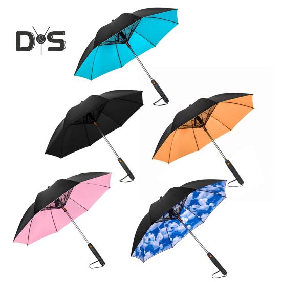 Deštník 3 v 1 s ventilátorem, bateriový provoz, UV ochrana proti slunci, přenosný, vodotěsný, větruodolný, letní, venkovní, slunečník proti dešti