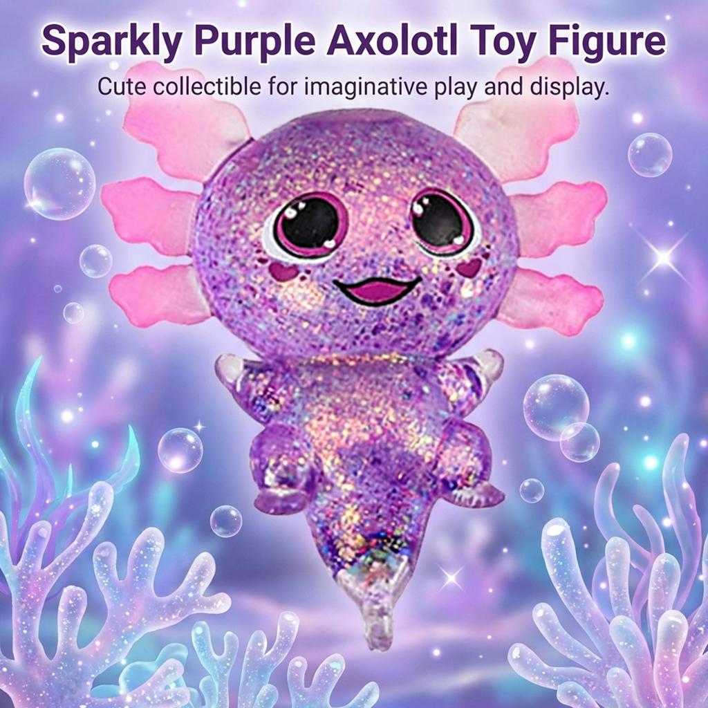 Colorful Salamander Sequin-Squishy Toy TPR Material Stress Relief Relaxation Office Home Use