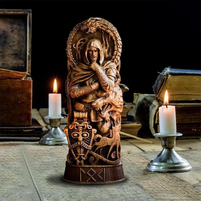 Norses God Statue Odin,Thors,Loki,Freyja Figurines Scandinavian Pantheons Ornament Table Centrepieces Home Decors