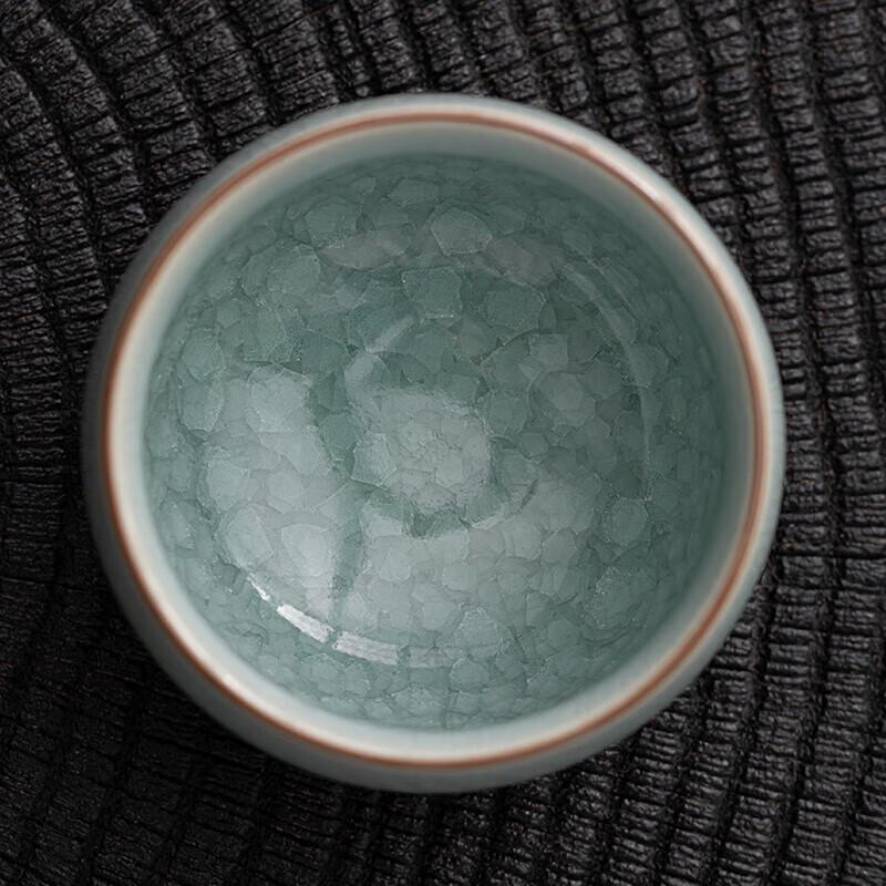 Su's Ceramics Ru Kiln Ice-Crack Glaze Zen Teacups (Set of 2)