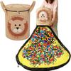 Detachable Felt Foldable Toy Storage Bag Cute Animal Organizer Ziplock Bags Dustproof Large Building Block Kids Play Mat
