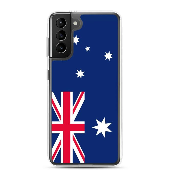 Coque Téléphone - Samsung - Galaxy S21 Ultra - Drapeau Australien - Souple - Multicolore