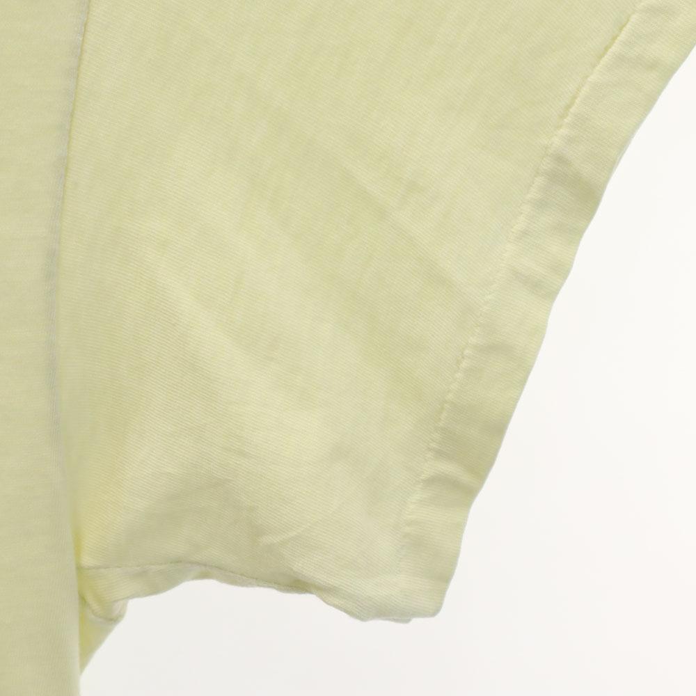 70s 80s Short Sleeve Single Stitch T-shirt Yellow Old Vintage Men's Used