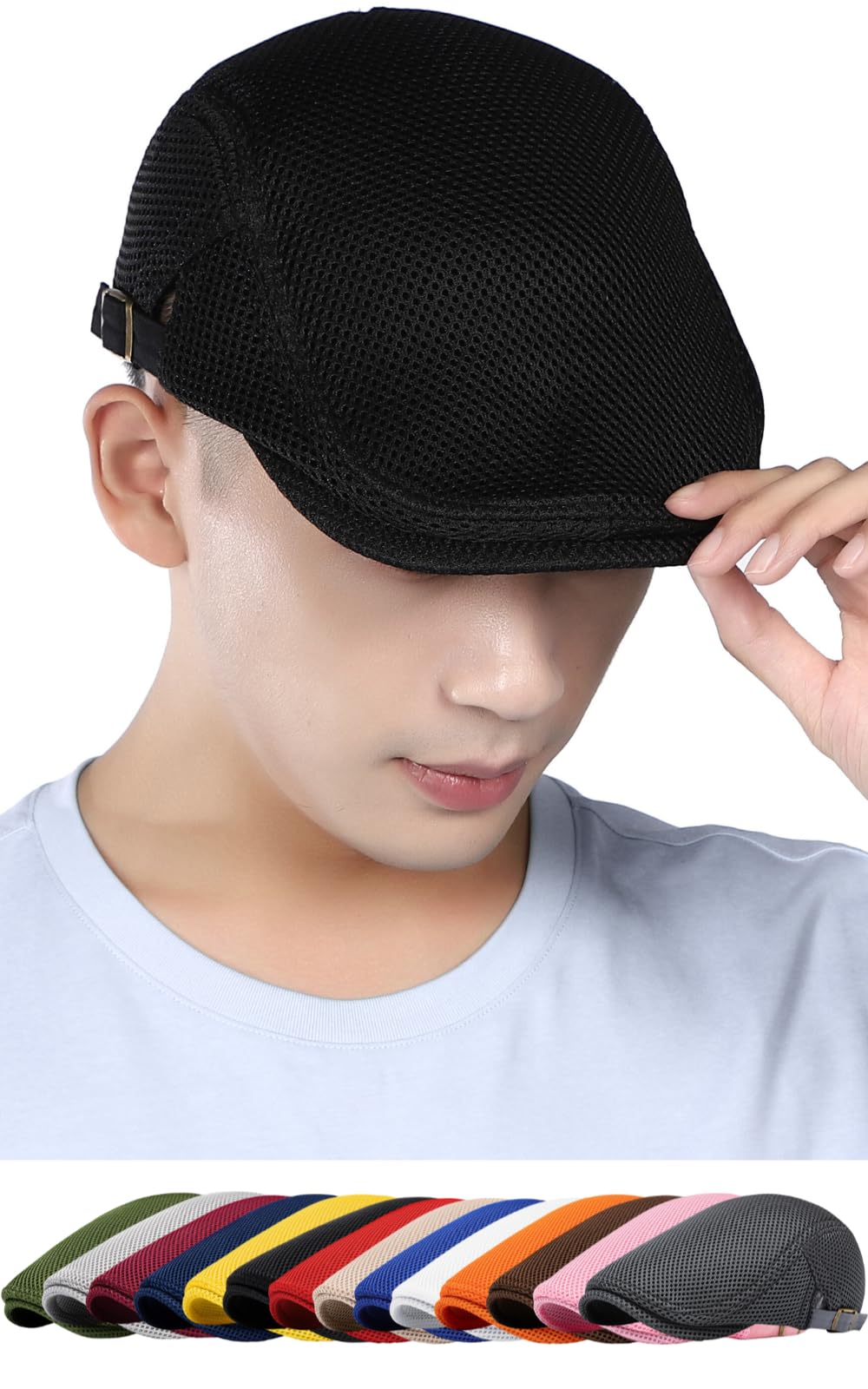 

TERTIS Hunting Mesh Ultra Stylish UV Available in a Wide Range of Colors One Men s Cap, Lightweight, Spring/Summer Hat, Breathable, Cool, Protection, чёрный