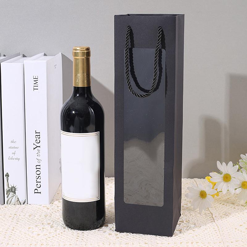 5Pcs Multi-Color Red Wine Packaging Gift Bags Thickened Not Easy To Break Party Gift Bags Family Dinner Wine Or Beer Packaging
