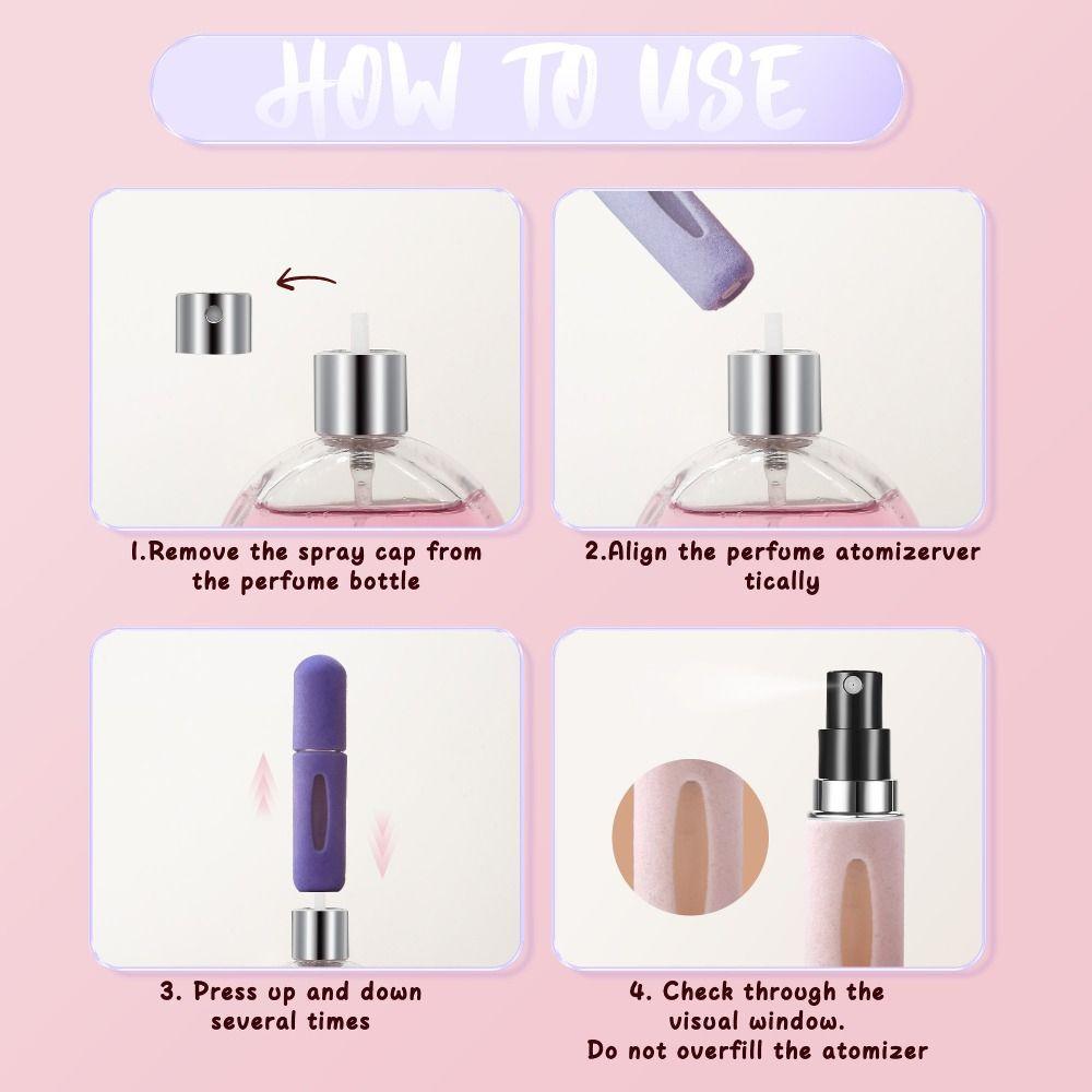 Mini 5ml Perfume Bottle Bottom Refillable Refillable Perfume Bottle Spray Liquid Bottle  Travel