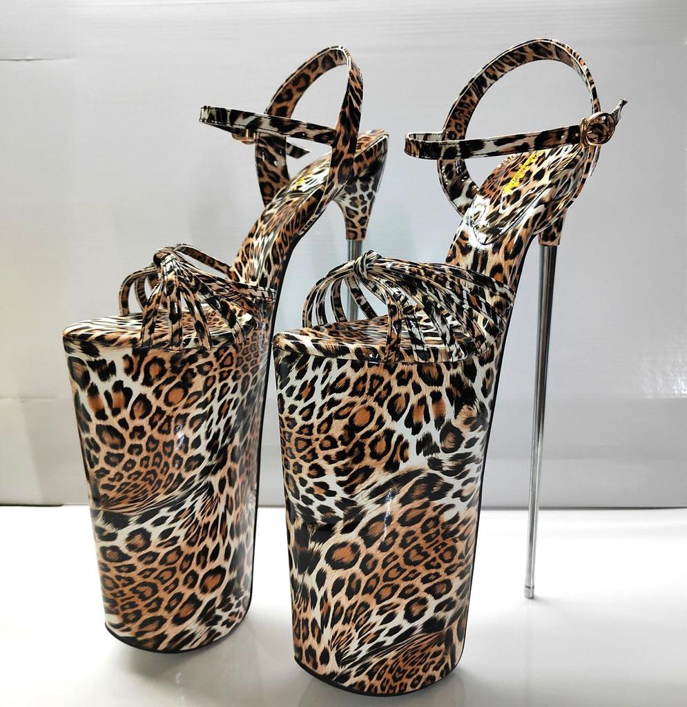 Summer Female Narrow Band 12 Inches Sandals Women Platforms Shoes 30cm Ultra High Thin Heels RED Cosplay Steel Pipe Dance Pumps