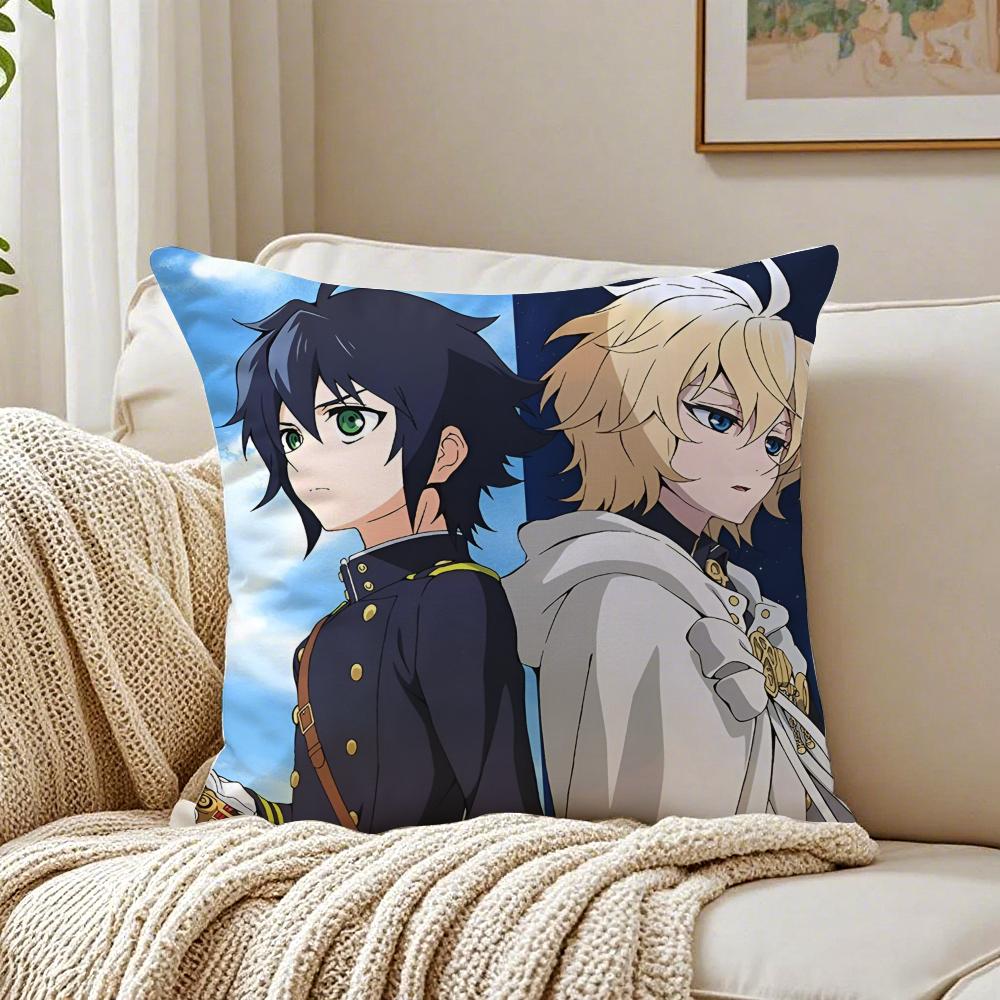 Dark Japanese Anime SSeraph of the End Cushion Cover Pillowcase Antidustmite living Room Sofa Decor Cushion Room