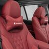 XLM4  1Pcs Leather Car Seat Back Headrest Neck Pillow For Skoda Octavia Superb Rapid Kodiaq Karoq Fabia Kamiq Enyaq Citigo Yeti Scala