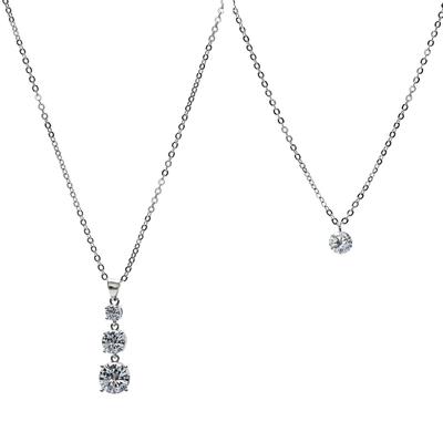 By Yumi Pearl Cubic Zirconia Yumi Sienne Magnetic Necklace Set for Stiff Promote Blood Managed Medical Made In Japan [Produced Katsura] Women,