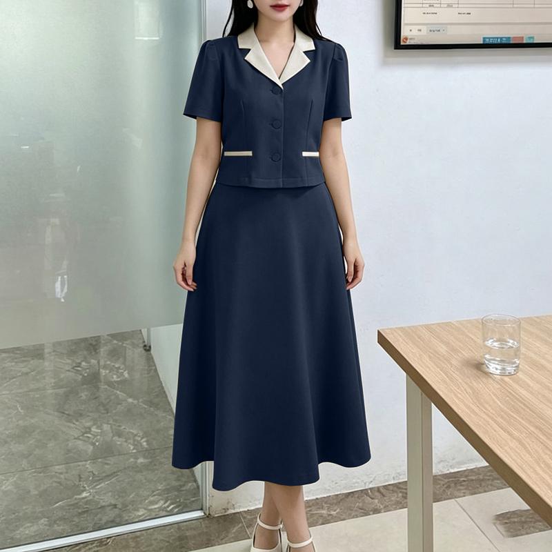 ZANZEA Women Short Sleeve Blouse and Skirts Casual Two Piece Suit Sets