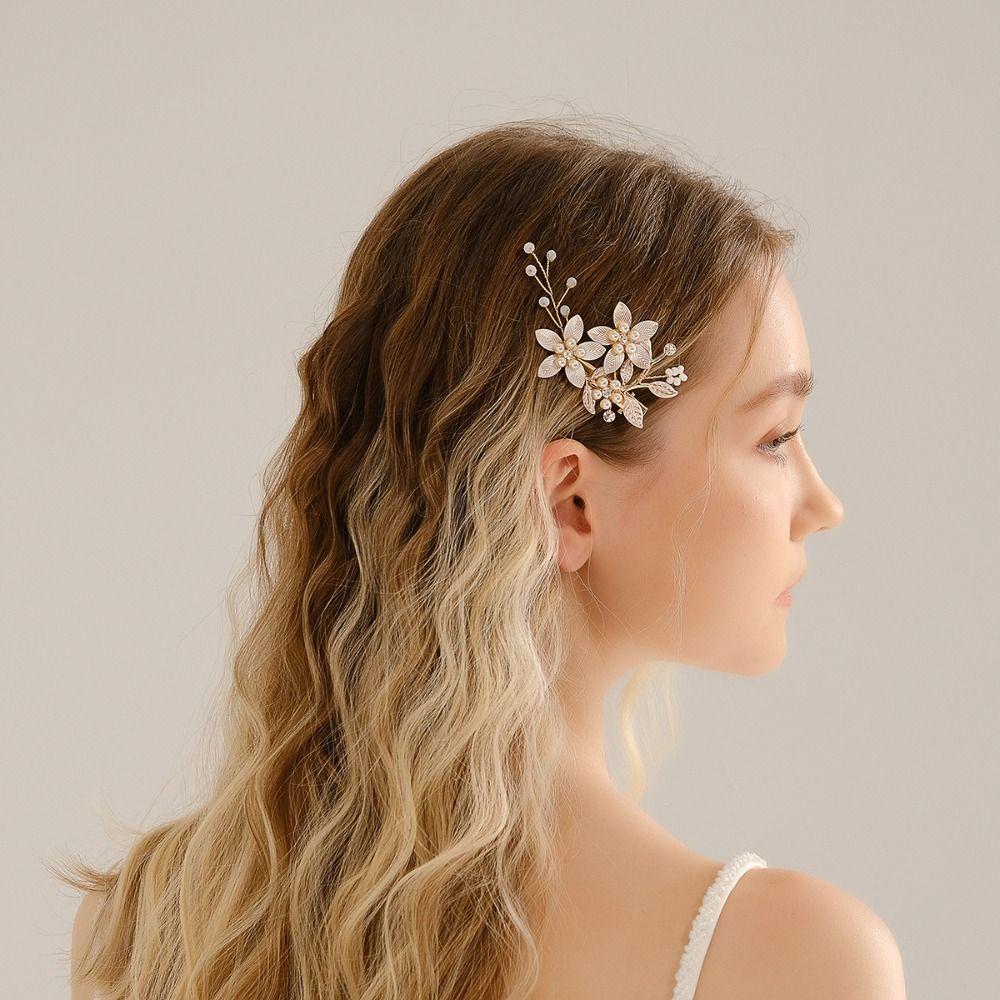 Elegant Hairpins Handmade Pearl Flower Barrettes Fashion Hair Clips  Hair Accessories