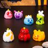 8Pcs/set Halloween Decoration Ornaments Micro Landscape Miniature Resin Craft Figurine Mini Pumpkin Ghost Garden Decoration