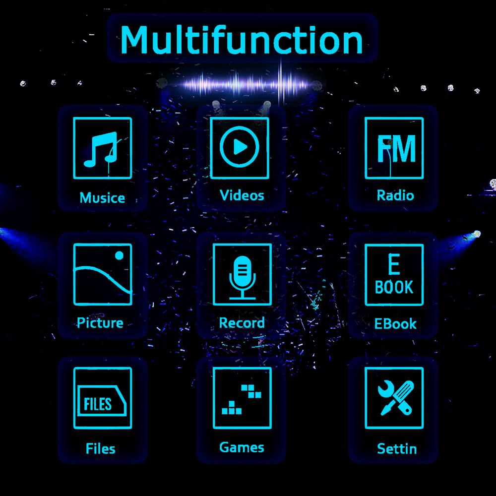 16GB Bluetooth MP3 Player HIFI Sport Music Speakers MP4 Media FM Radio Recorder