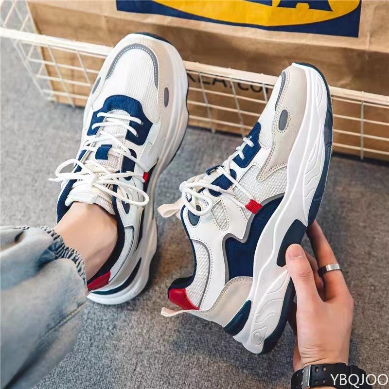 Spring Fashionable Versatile Thick Soled Anti Slip Sneakers Men's New Breathable Men's Shoes Casual Comfortable Men's Shoes Copy