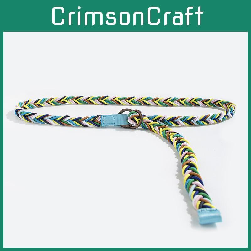 Woven Boho Trendy Waist Belt With Colorful Rope For Womens Accessories