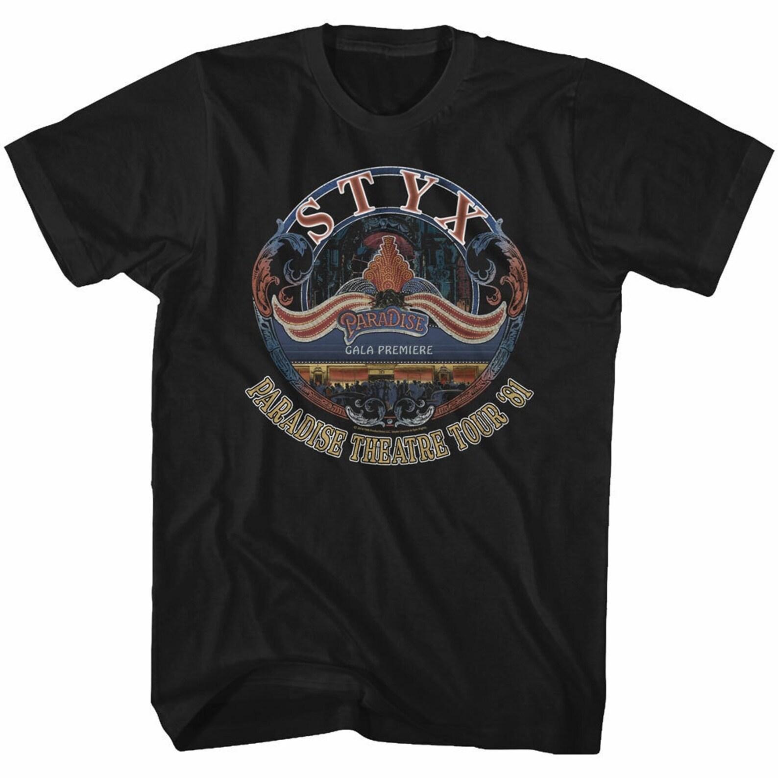Styx Tour  81 Black Adult T-Shirt L