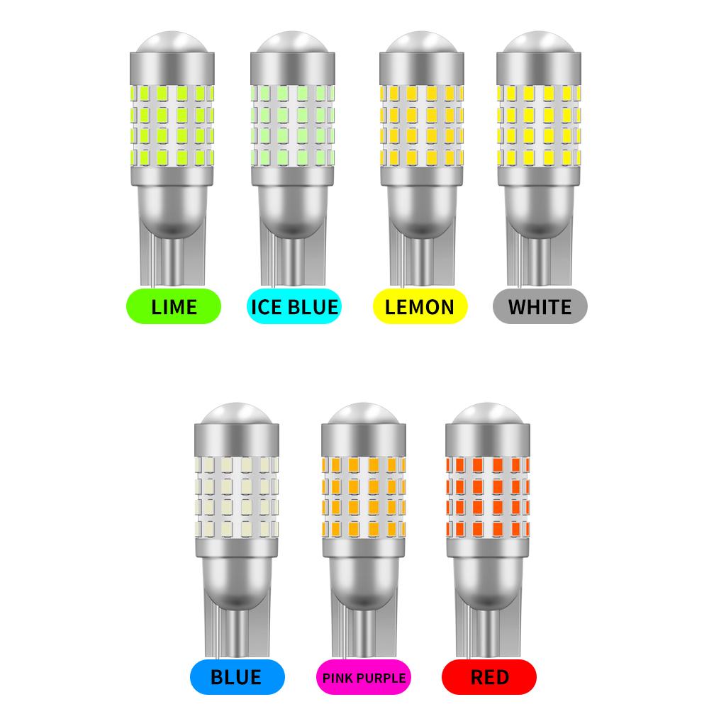 2PCS Car T10 LED Bulb W5W 194 LED Signal Lights Canbus 12V Trunk Lamps Auto Signal Lamp Accessories