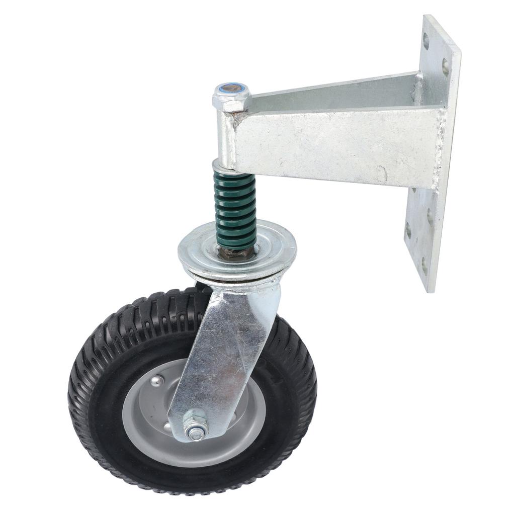 Gate Wheel 8 Inch 600lb Load Capacity High Carbon Steel and Rubber Gate Wheel Caster Grey