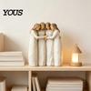 Decorative Tabletop Figurines Sisterhood Wooden Figurine, Handcrafted Friendship Sculpture for Living Room Statues Bedroom Ornament, Warm Home