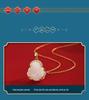 S925 Sterling Silver Hetian Jade Maitreya Buddha Necklace - Women's Trendy Ancient Style Clavicle Chain Pendant